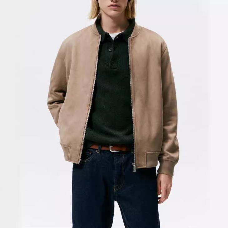 Blouson En Cuir Suédé  | Vestes, Manteaux & Blousons Homme Homme Beige