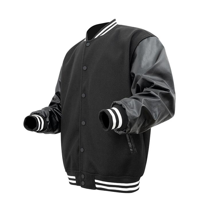 Blouson Varsity  En Laine Et Cuir  | Vestes, Manteaux & Blousons Femme Femme blanc