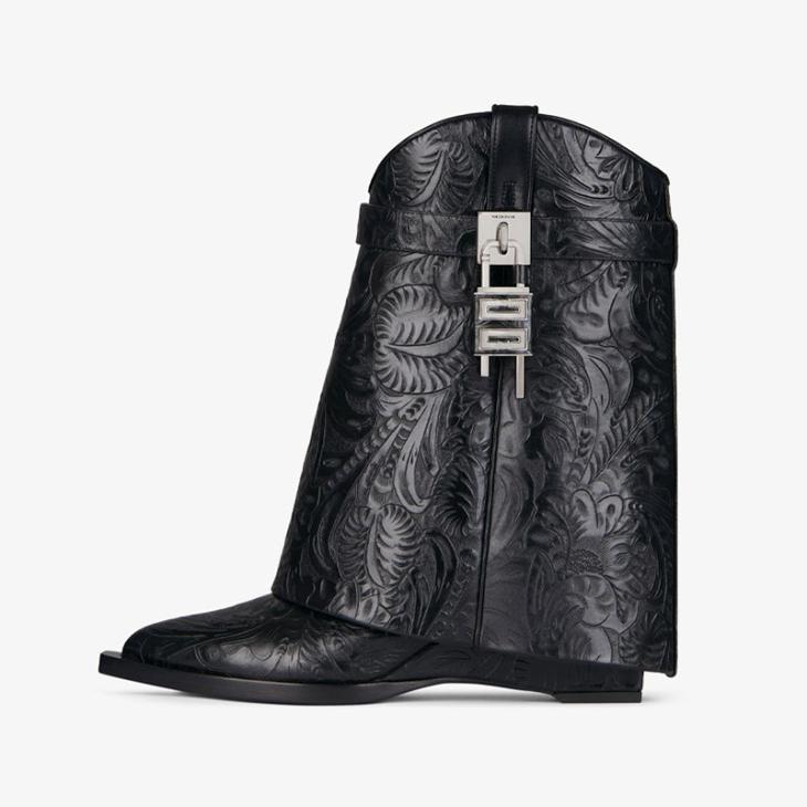 Bottines Shark Lock Cowboy En Cuir  | Shark Lock Femme Femme Femme