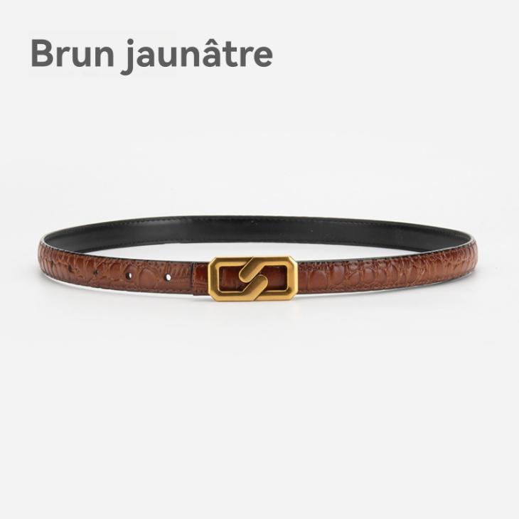 Ceinture Réversible 4G En Cuir Façon Crocodile  | Ceintures Femme Accessoires Ceintures