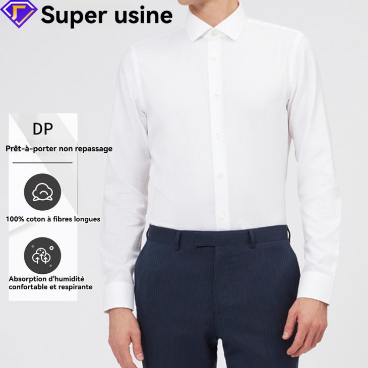 Chemise En Coton Gaufré  | Chemises Homme Chemises blanc