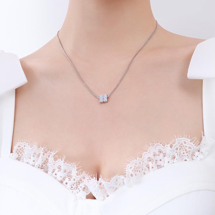 Collier 4G En Métal Avec Cristaux  | Bijoux Femme Accessoires ARGENTE