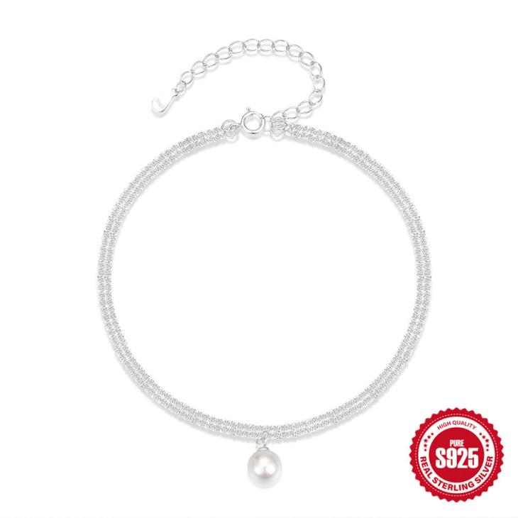 Collier Torque Pearl En Métal Avec Perle Et Cristaux  | Bijoux Femme Accessoires ARGENTE