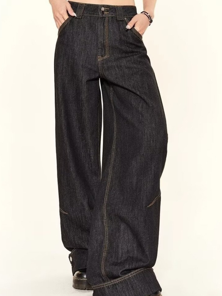 Jean Large  | Pantalons & Jeans Homme Homme Brut - Denim