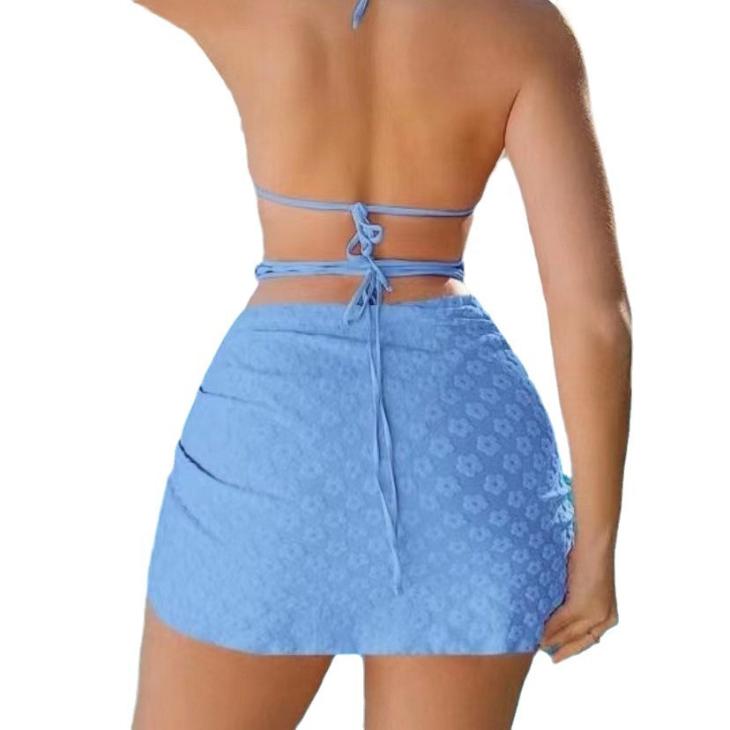 Mini Jupe Portefeuille En Coton Éponge 4G  | Jupes & Shorts Femme Femme Bleu Ciel