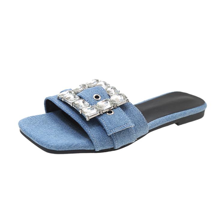 Mules 4G En Denim Délavé  | Sandales & Mules Femme Femme BLEU MOYEN