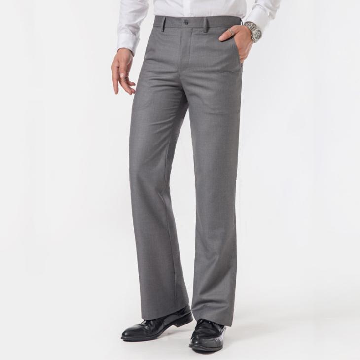 Pantalon De Costume En Laine  | Pantalons & Jeans Homme Homme gris chine