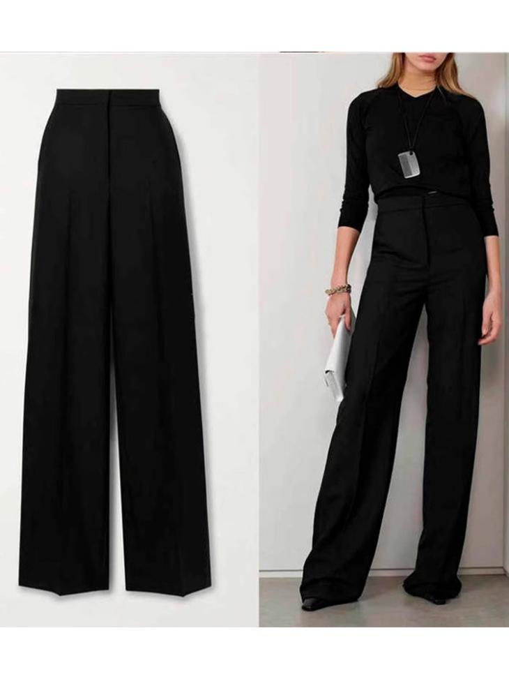 Pantalon De Tailleur Oversize En Laine  | Pantalons & Jeans Femme Femme Femme