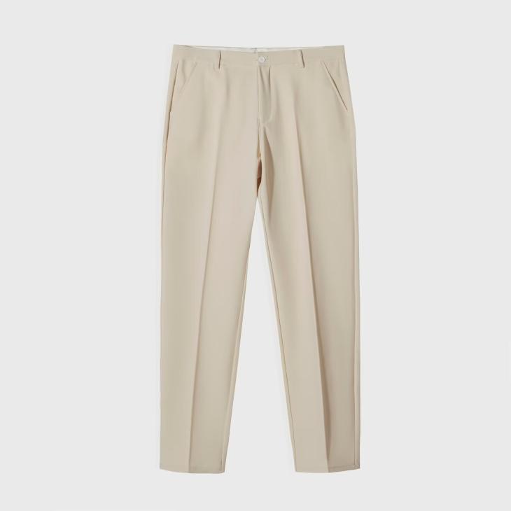 Pantalon Droit Élastiqué  | Pantalons & Jeans Homme Homme Beige Clair