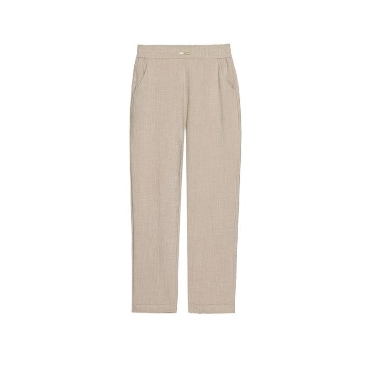 Pantalon Droit En Tweed  | Pantalons & Jeans Femme Femme Camel