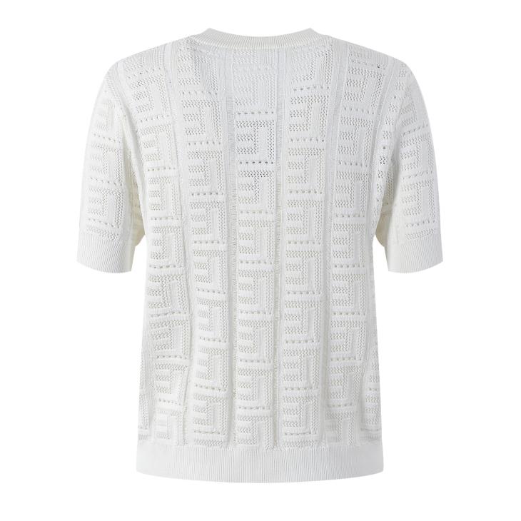 Pull En Jacquard 4G  | Cardigans, Pulls & Gilets Femme Cardigans, Pulls & Gilets BLANC CASSE