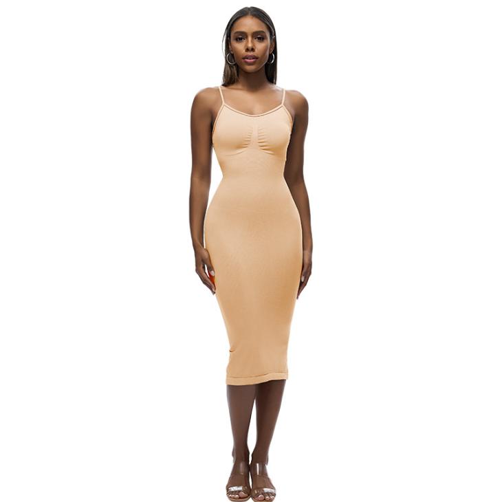 Robe Débardeur En Maille À Détail 4G  | Robes Femme Femme BEIGE CAPPUCCINO