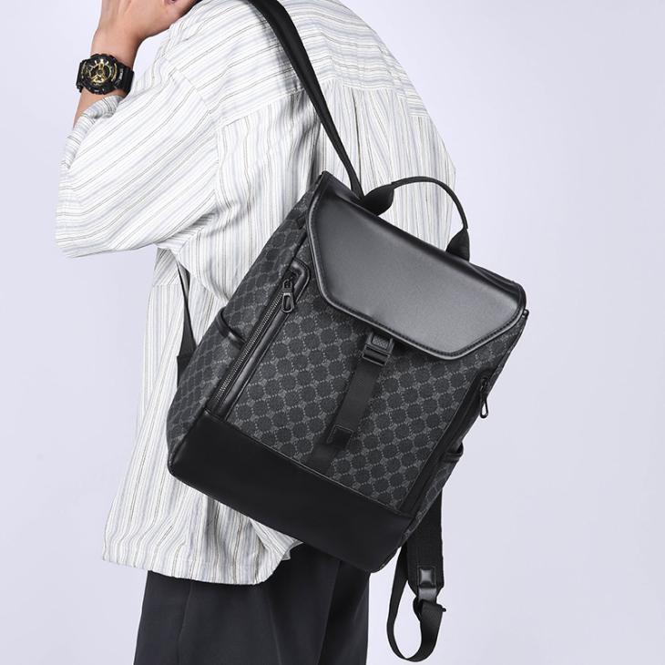 Sac À Dos En Toile Enduite Square Cross  | Sacs Homme Accessoires Homme