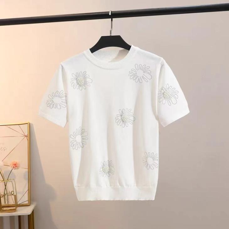 Tee-Shirt Orné De Fleurs  | T-Shirts & Polos Homme Homme Ecru