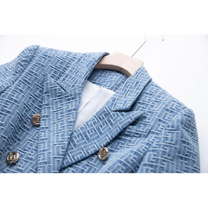 Veste De Costume En Tweed  | Vestes, Manteaux & Blousons Femme Femme Bleu